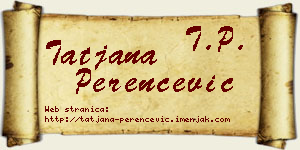 Tatjana Perenčević vizit kartica